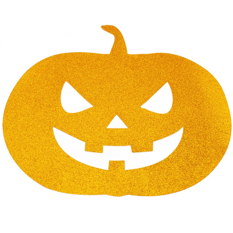 Halloween Glitzer 4er Tischset "Kürbis" - 40 x 37cm | Orange - Platzset Deko