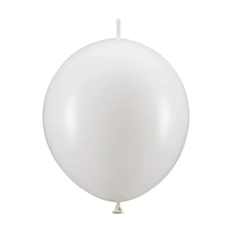 Latexballon 28 cm Verbindungsballon Pastell Pure White | 20 Stück
