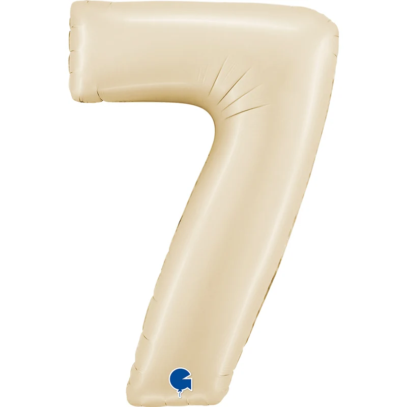 Riesenzahl Folienballon 26"/66cm | Satin Cream #7