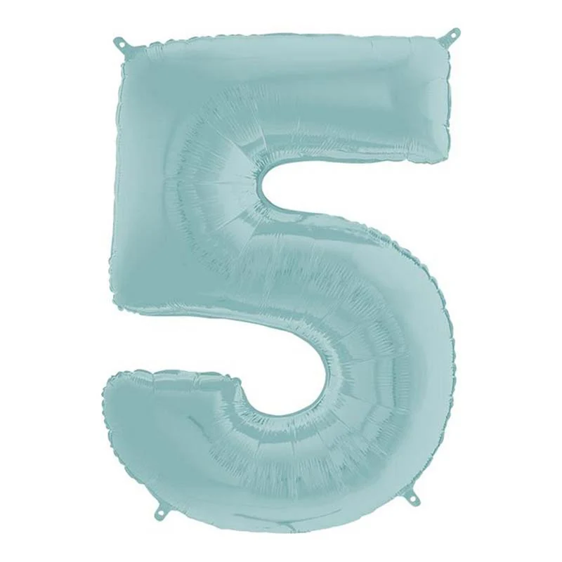 Riesenzahl Folienballon 26"/66cm | Pastel Blue #5
