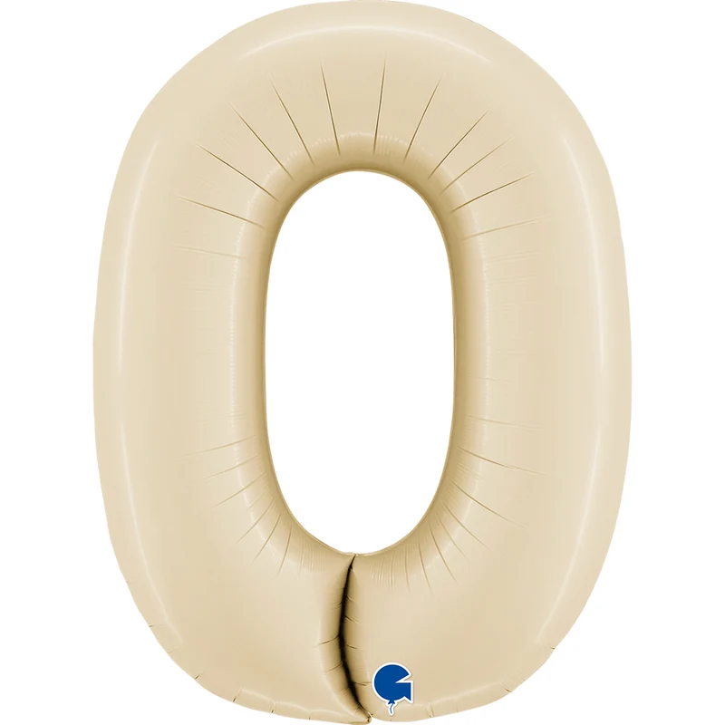 Riesenzahl Folienballon 26"/66cm | Satin Cream #0