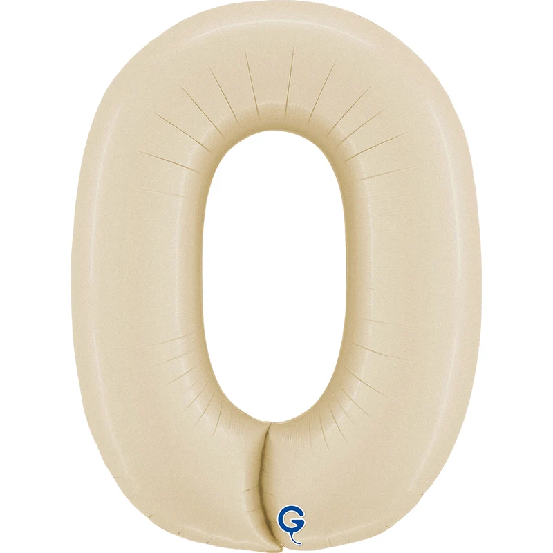 Riesenzahl Folienballon 26"/66cm | Satin Cream #0