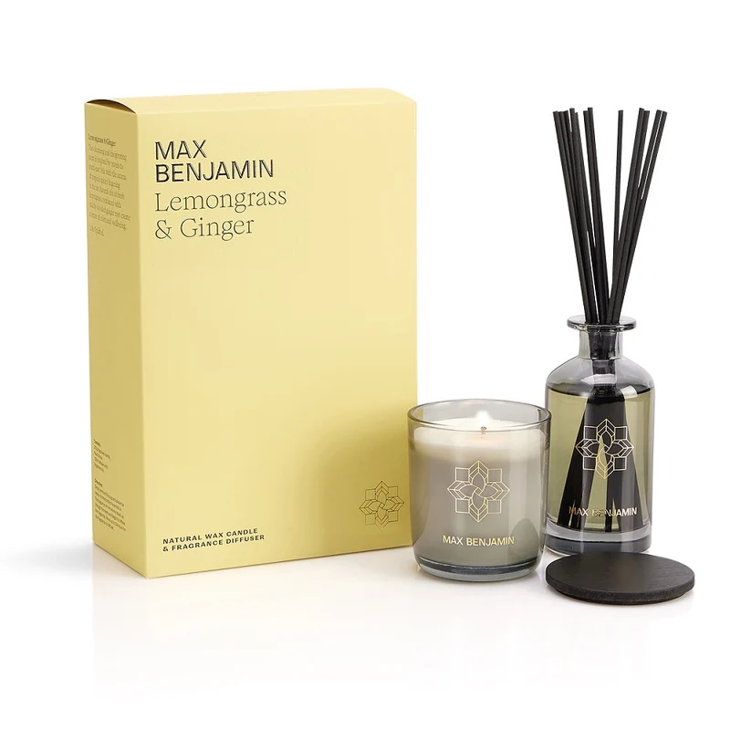 Geschenkset Raumduft + Duftkerze 'LEMONGRASS + GINGER'