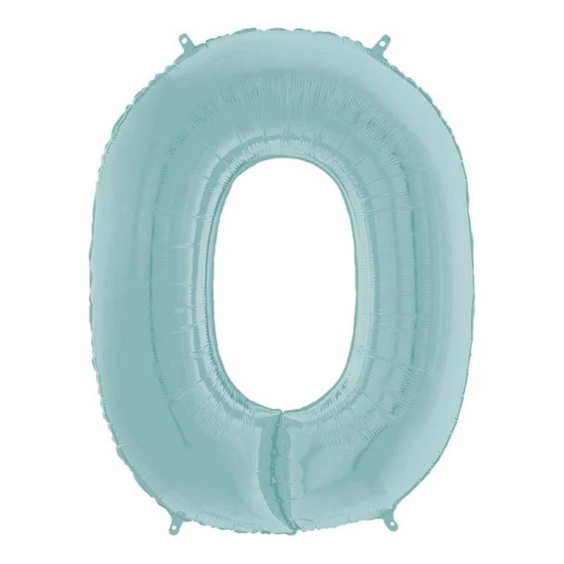 Riesenzahl Folienballon 26"/66cm | Pastel Blue #0