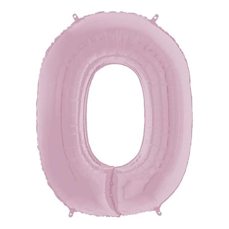 Riesenzahl Folienballon 26"/66cm | Pastel Pink #0