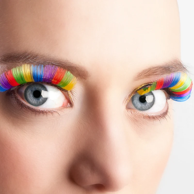 Wimpern XL Regenbogenfarben