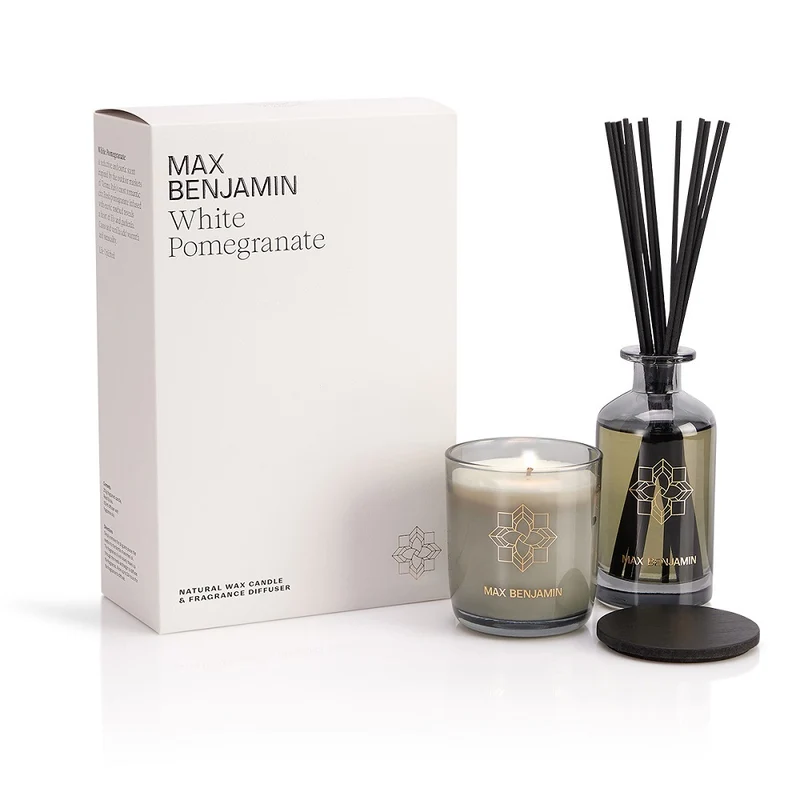 Geschenkset Raumduft + Duftkerze 'WHITE POMEGRANATE'