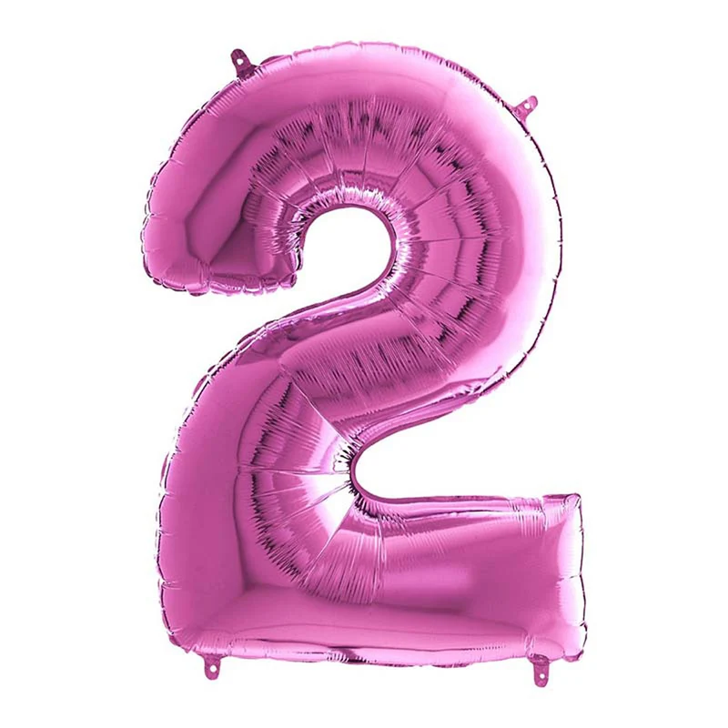 Riesenzahl Folienballon 26"/66cm | Pink #2