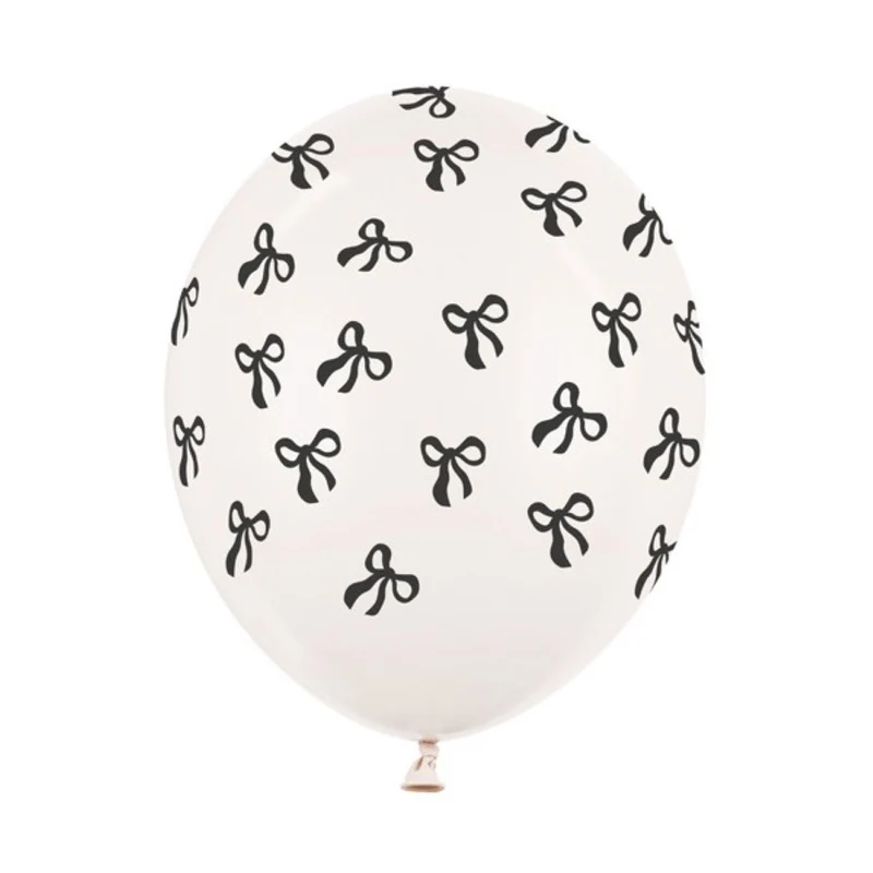 6 Stk. Luftballon Ø30cm "Schleife" | Pastell Off-White