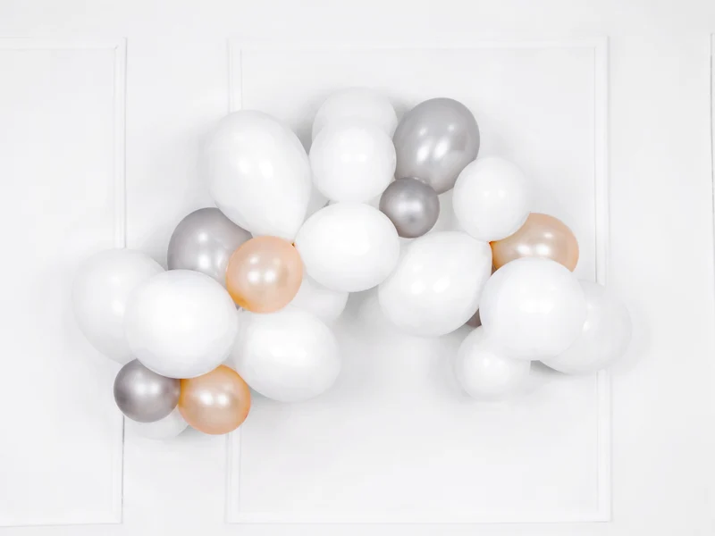 50 Stk. Luftballon Ø30cm "Uni Pastell" | Weiß