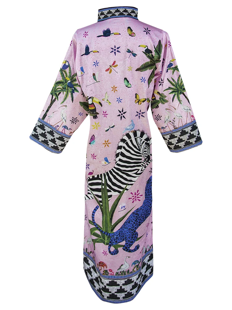Kaftan JUNGLE Pink 100% Baumwolle