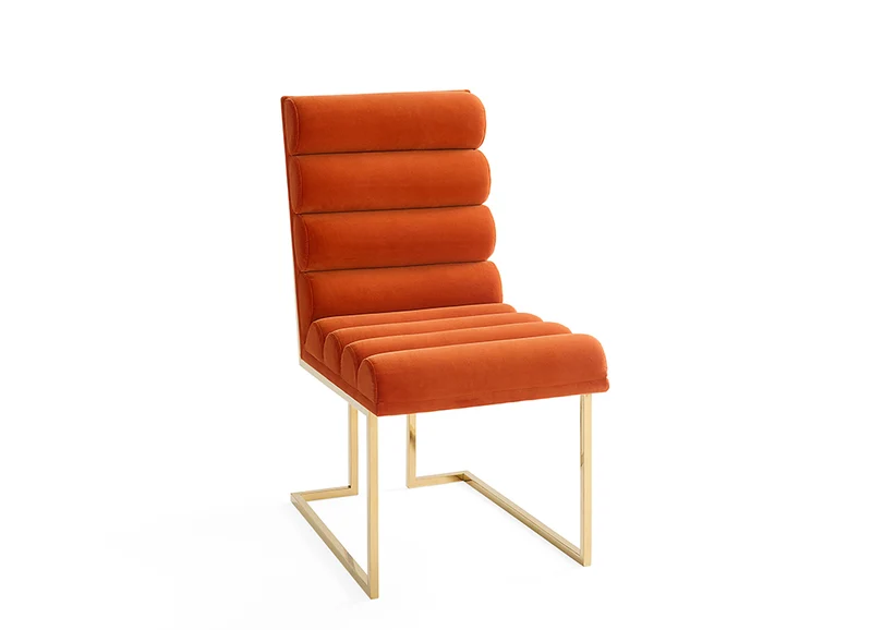 Esszimmerstuhl CHANELLED GOLDFINGER orange