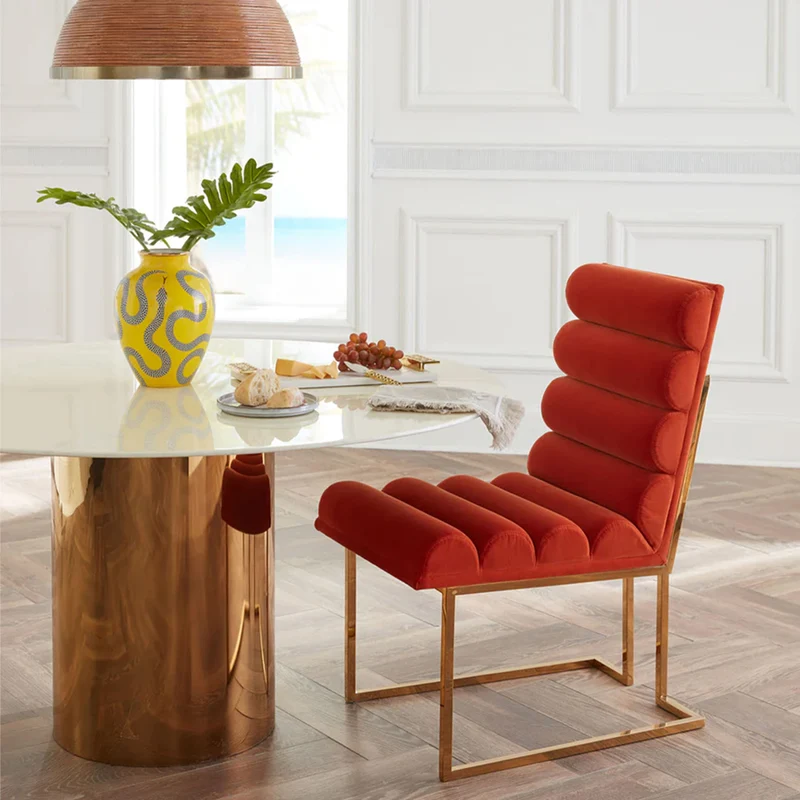 Esszimmerstuhl CHANELLED GOLDFINGER orange