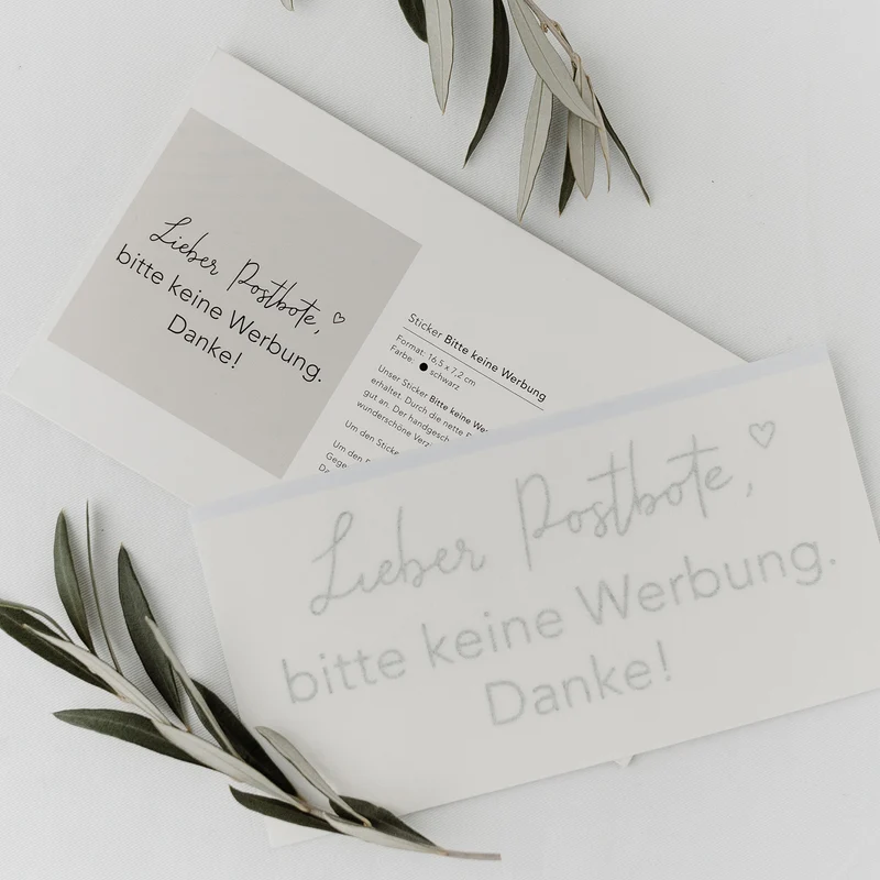Eulenschnitt Wandsticker Bitte keine Werbung schwarz