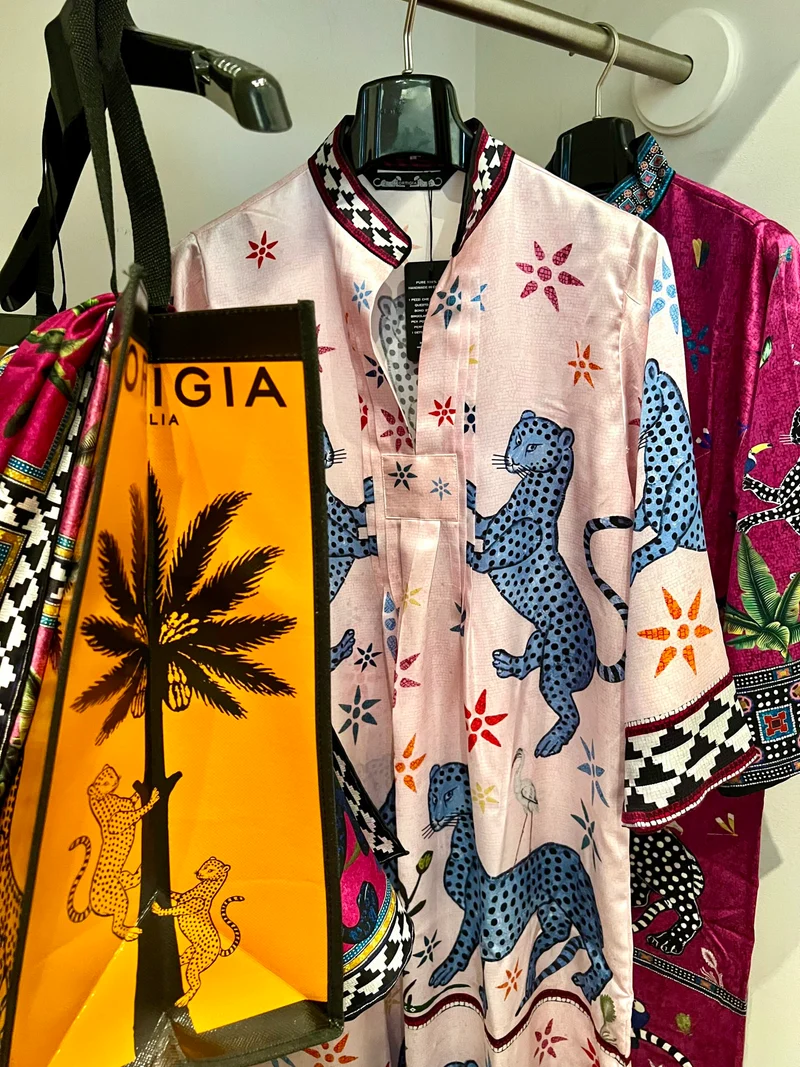 Kaftan MOSAIC PERLA, rosa, 100% Seide