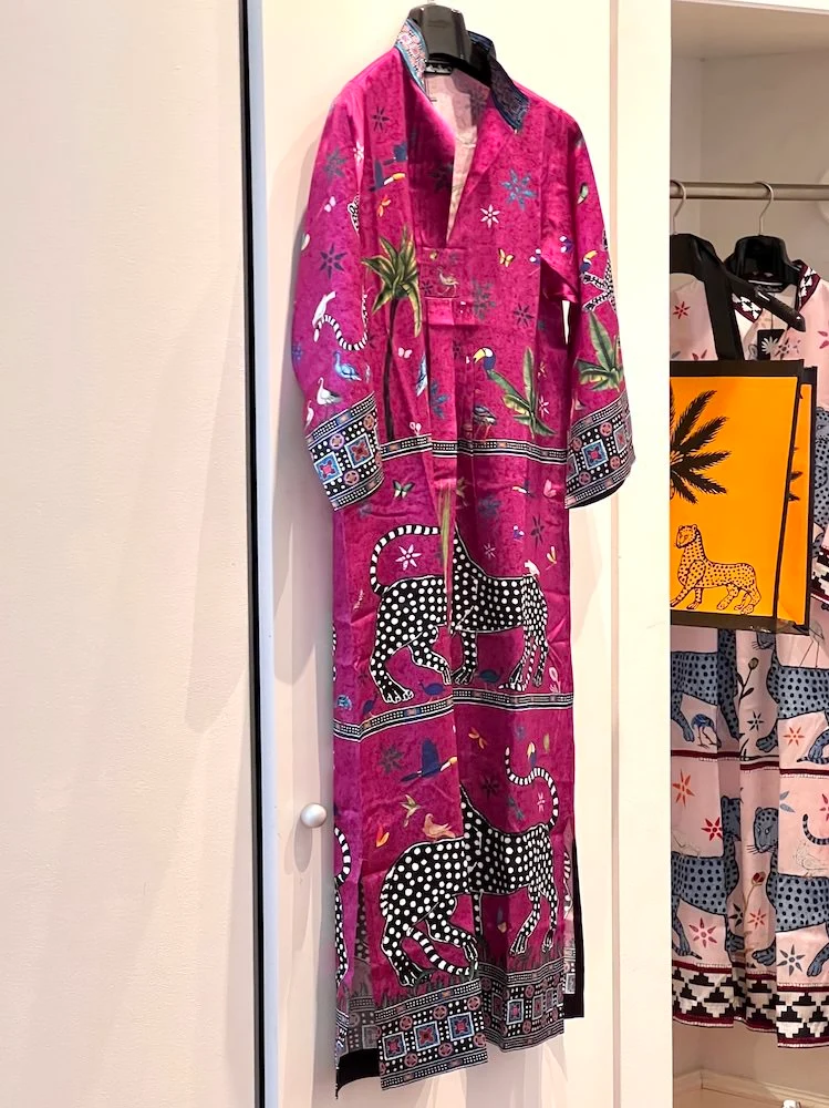 Kaftan PINK CARDINALE, 100% Seide
