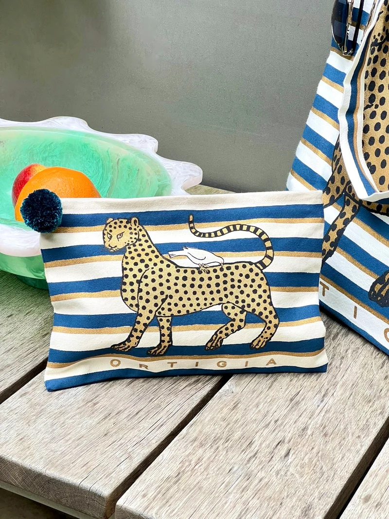 Strand-Clutch 'POCHETTE BLUE in blau