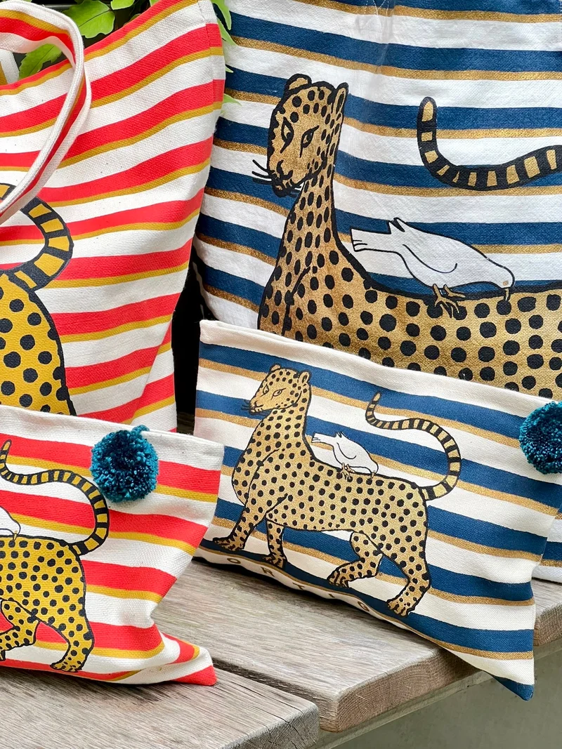 Strand-Clutch 'POCHETTE BLUE in blau