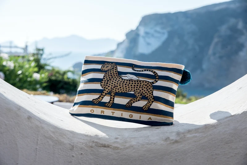 Strand-Clutch 'POCHETTE BLUE in blau