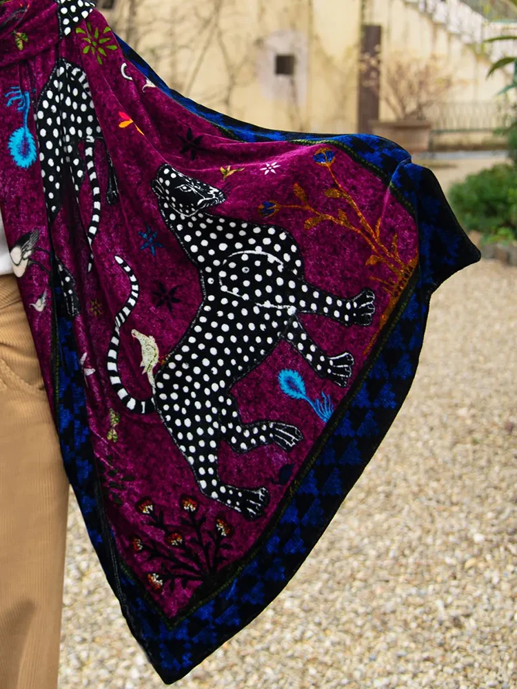 Samtschal OCELOT Pink Cardinale 200x70 cm
