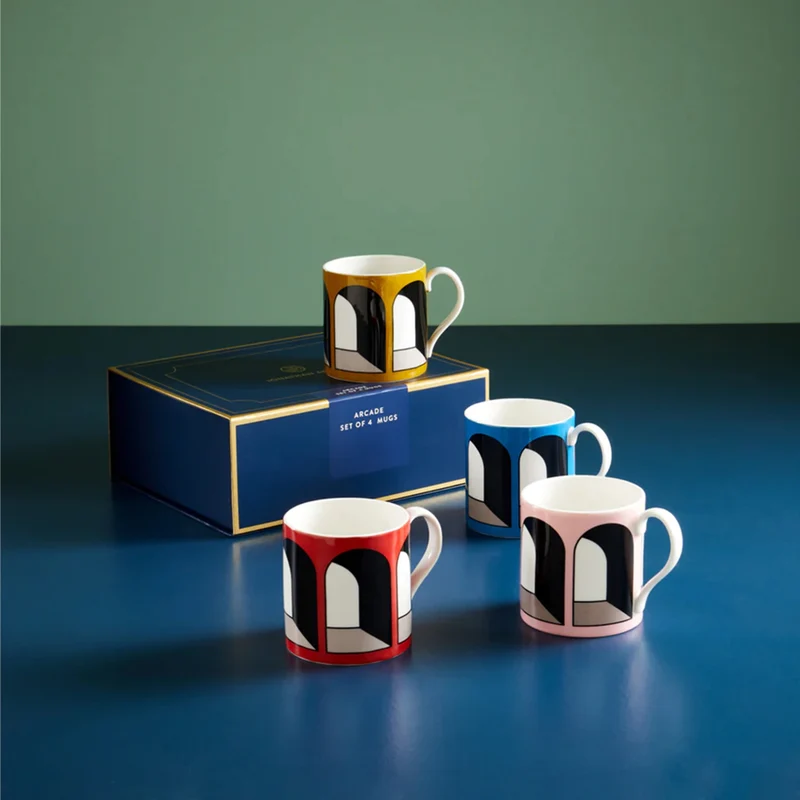 Tassen ARCADE MUG mehrfarbig 4er-Set