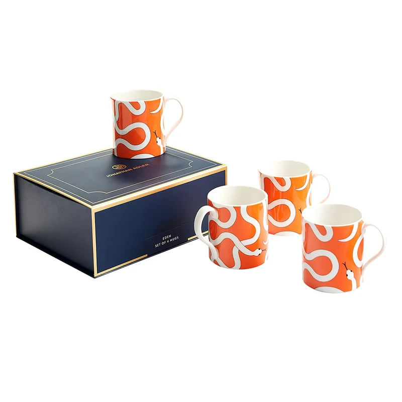 Tassen EDEN MUG, orange 4er-Set