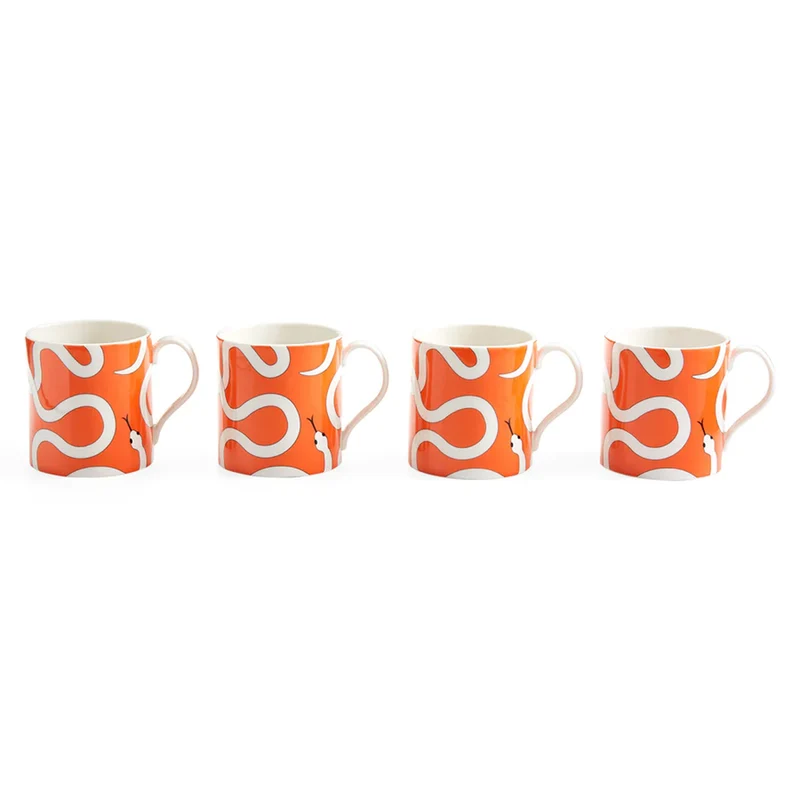 Tassen EDEN MUG, orange 4er-Set
