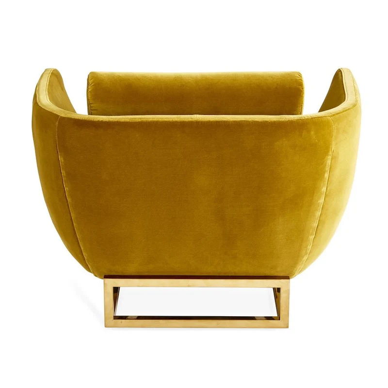 Loungesessel BEAUMONT, Samt, ocker