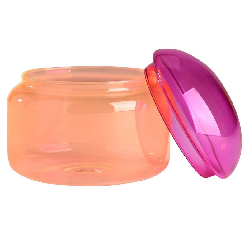 Glasdose VOILE pink-orange ø14x12cm