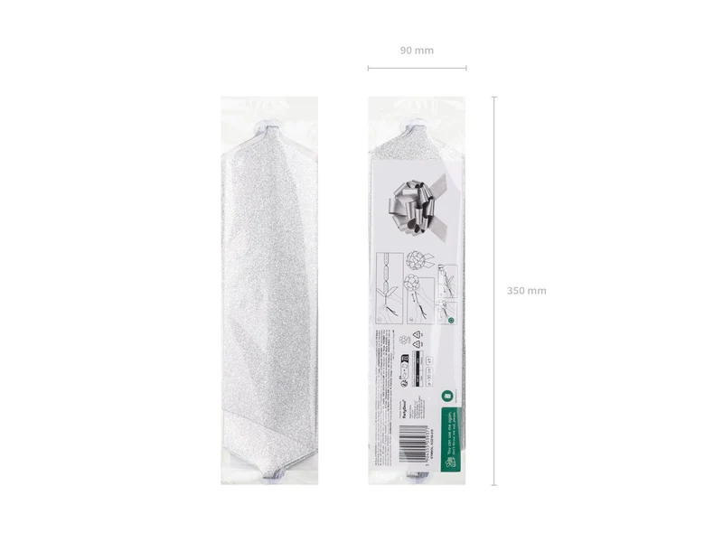 Dekoschleife ø 30 cm | Silber