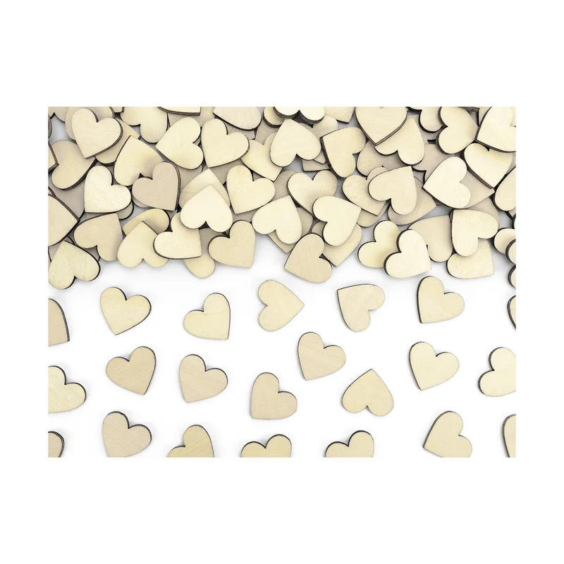 Konfetti Herz aus Holz 2 x 2 cm