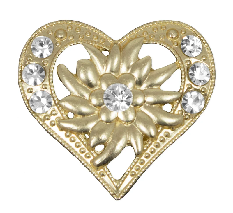 Magnet Brosche Tuchhalter - Gold