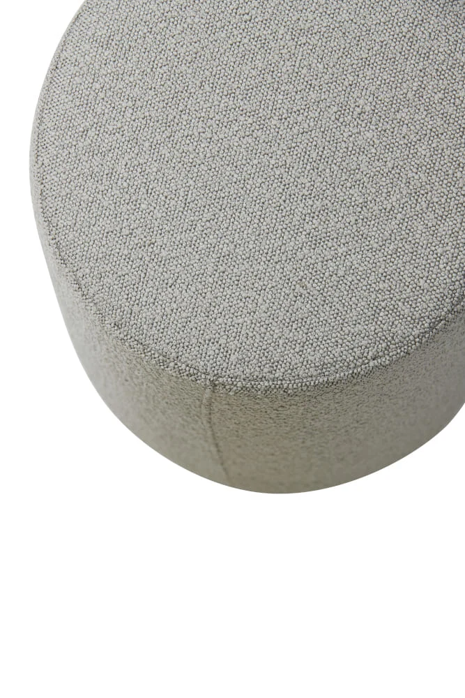 Sitzpouf LAURYN bouclé sandfarben Ø39x45 cm