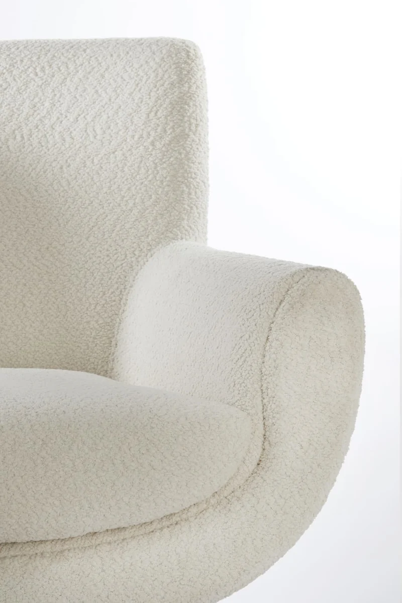 Sessel VINSTRA 79x76x79 cm bouclé cremeweiß