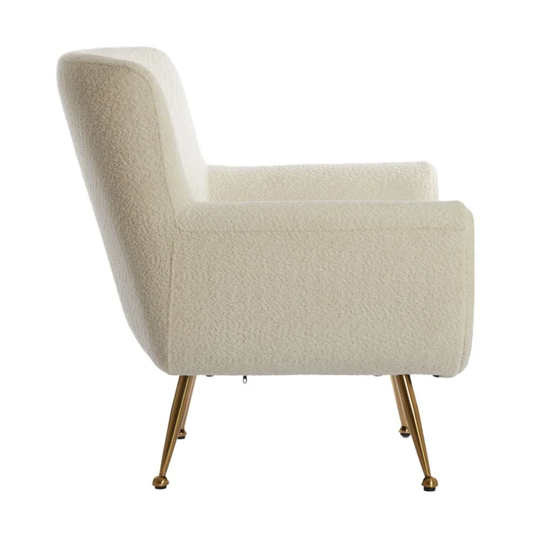 Sessel VINSTRA 79x76x79 cm bouclé cremeweiß