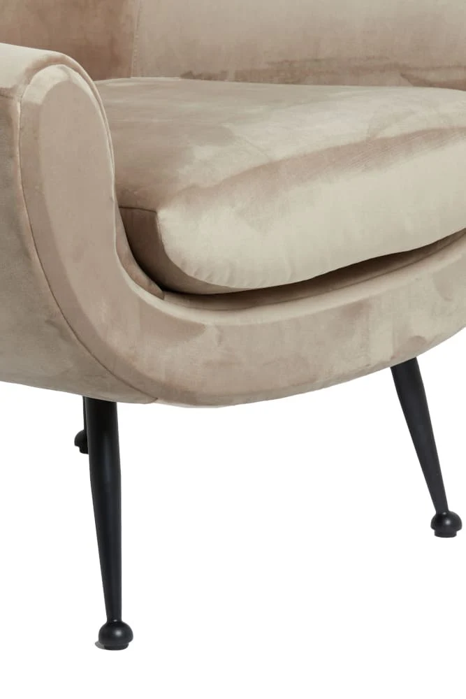 Sessel VINSTRA, Samt, hell braun