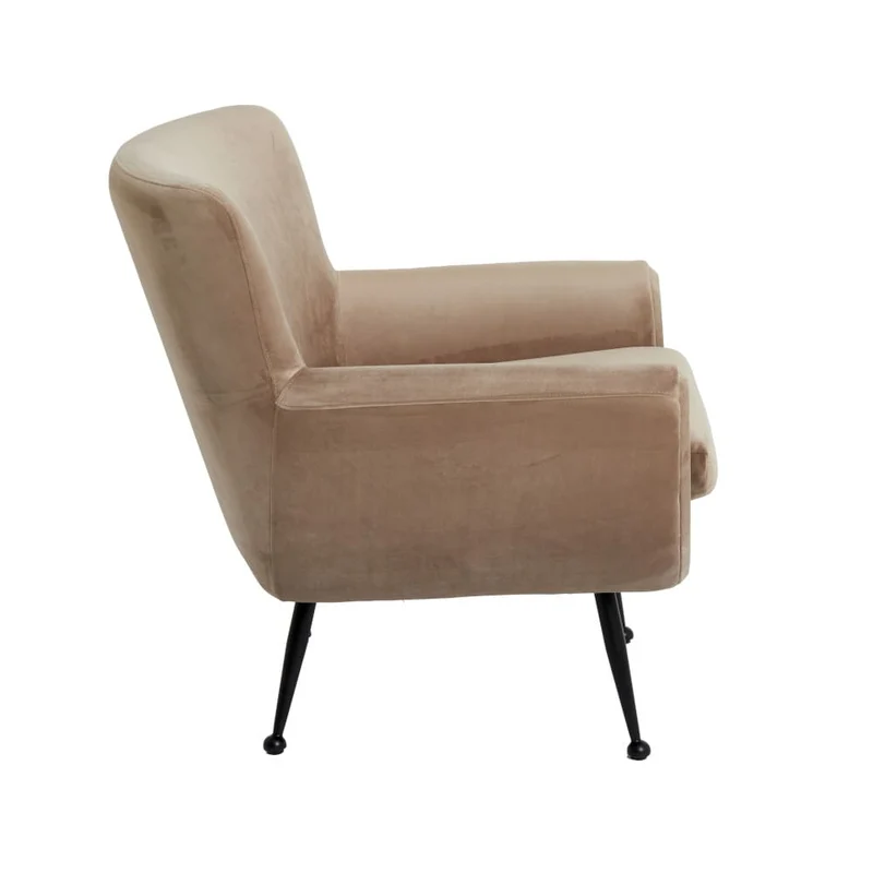 Sessel VINSTRA, Samt, hell braun