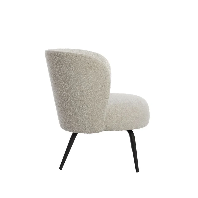 Sessel DIEYDA bouclé crèmeweiß