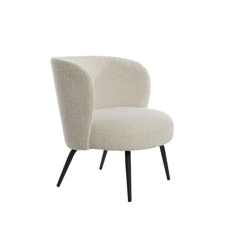 Sessel DIEYDA bouclé crèmeweiß