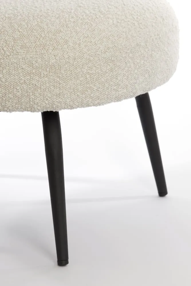 Sessel DIEYDA bouclé crèmeweiß