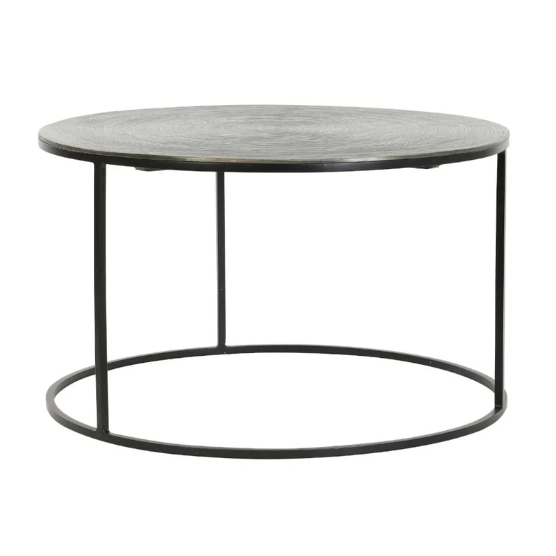Couchtisch-Set PRIMO, Bronze + Schwarz Ø61x37+Ø76x41 cm