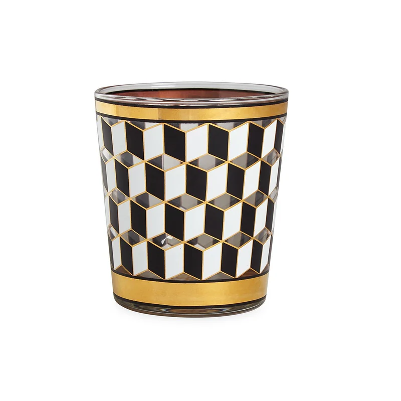 Trinkgläser VERSAILLES 4er-Set weiß, schwarz, gold
