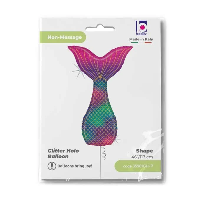 Shape Folienballon "Glitter Mermaid Tail" Holo | 117 cm