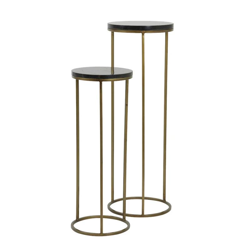 Säulen-Set SOBRINA Achat+bronze Ø30x80cm+Ø35x100cm