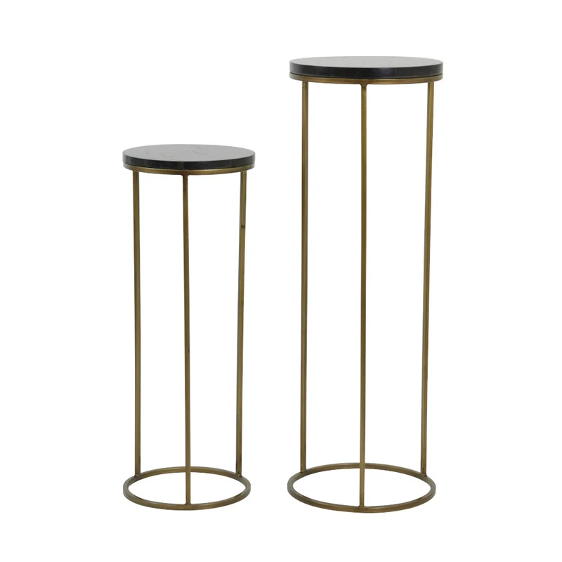 Säulen-Set SOBRINA Achat+bronze Ø30x80cm+Ø35x100cm