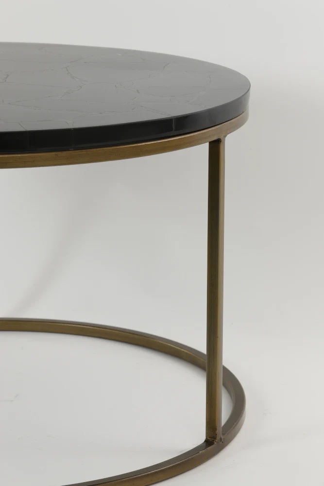 Couchtisch SOBRINA Achat+bronze Ø75x44cm