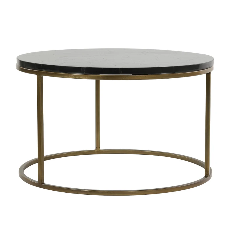 Couchtisch SOBRINA Achat+bronze Ø75x44cm