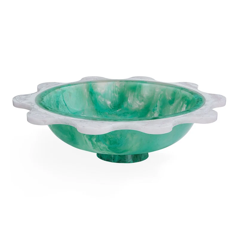 MUSTIQUE RIPPLE BOWL celadon-weiss