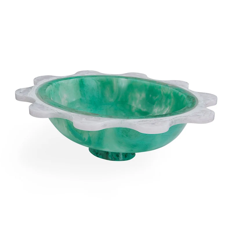 MUSTIQUE RIPPLE BOWL celadon-weiss