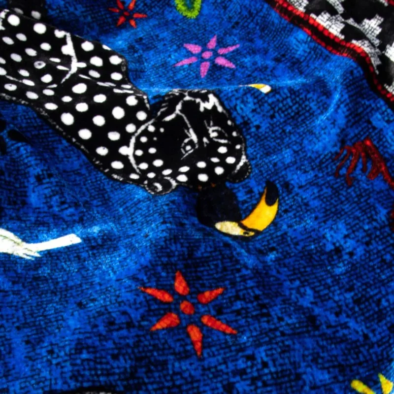 Samtschal OCELOT Blu Negativo, blau, 200x70 cm